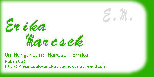 erika marcsek business card